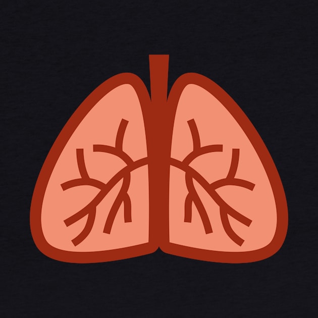 Cool Minimal Funny Lungs T-Shirt by happinessinatee